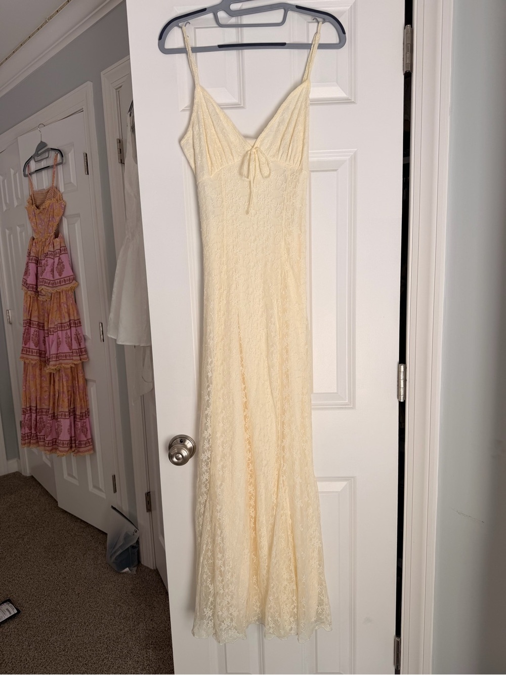 Cream midi/maxi lace dress